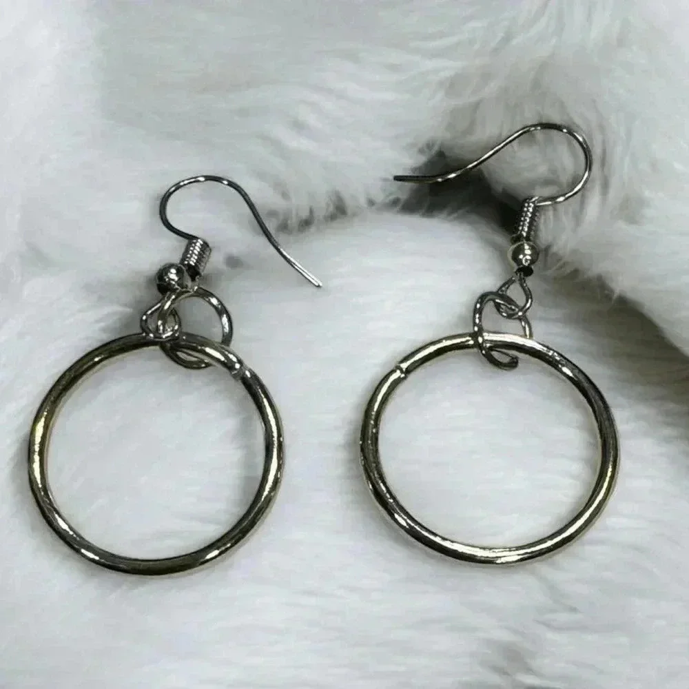 Silver MOM 3pc jewelry set 1 necklace 2 sets of earrings rings silver plated